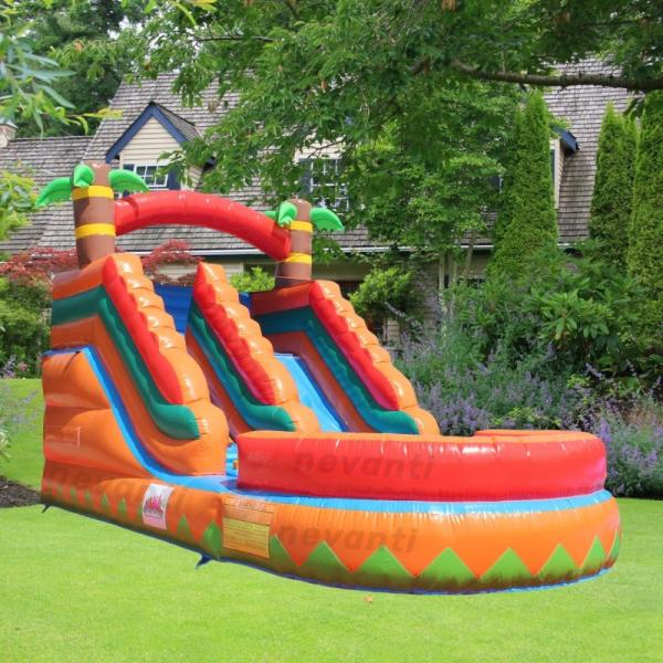 Best Seller Inflatable Water Slide for Kids Max Capacity ＞500kg Orange and Pink