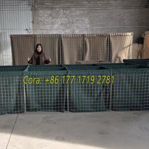 China Galvanized Coated Welded Gabion Wall Type Defensive Barriers For Sand Wall Defemsove Bastion on sale