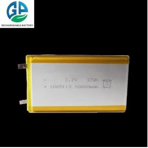 1065113 3.7V 10000mAh Li Polymer Battery Rechargeable 3.7v KC Approved