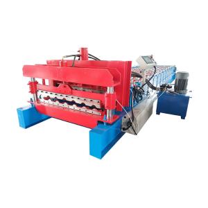 Step Roofing Sheet Galzed Tile Roll Forming Equipment 3 - 5 Meters/Minute