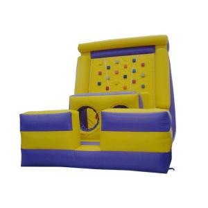 Indoor Playground Inflatable Rock Climbing Wall Digital Printing 0.55mm Plato