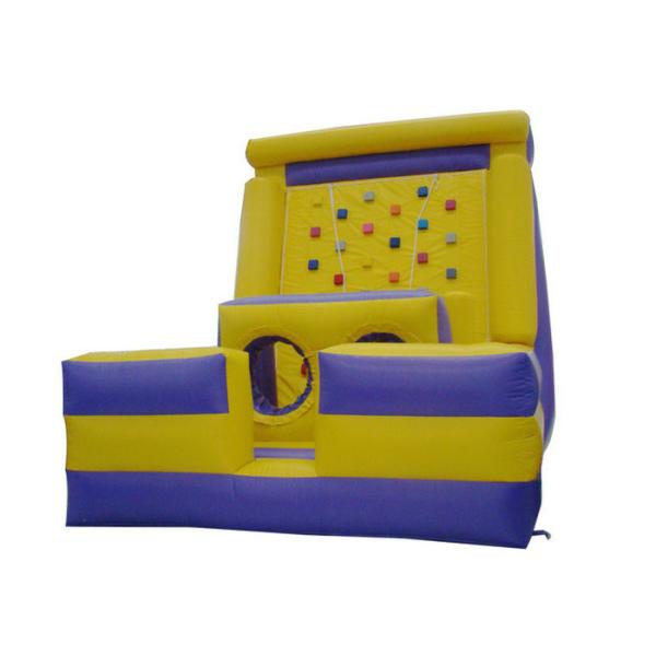 Indoor Playground Inflatable Rock Climbing Wall Digital Printing 0.55mm Plato