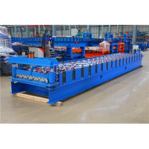 China 16 Stations Metal Sheet Roll Forming Machine For Roof And Wall Profile With Cut To Length on sale
