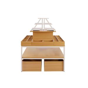 Modern Style Food Store Shelving Shop Display Tables 1000*1000*1350mm