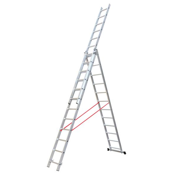Quality Silver 3x10 6.53m Collapsible Aluminium Ladder wholesale