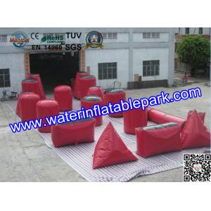 Cheap Magical Inflatable Paintball Bunkers , PVC Tarpaulin Laser Tag Bunkers for sale