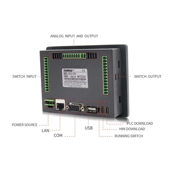 Quality Customized PWM HMI PLC Combo Passive NPN 8 Channels PLC Touch Panel wholesale
