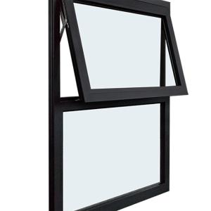 SKATE End Black Double Glazed Aluminium Alloy Awning Windows with Soundproof