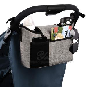 Extra-Large Baby Stroller Organizer Deep Cup Holder