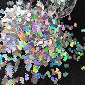 Ready for Shipping Colorful Holographic Silver Pineapple Glitter Shape and Eco