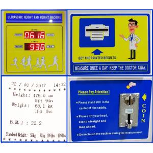 Coin Operated Height And Weight Measuring Scale
