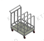 China Trolleys, vertical pallet carts, customizable in size and material. on sale