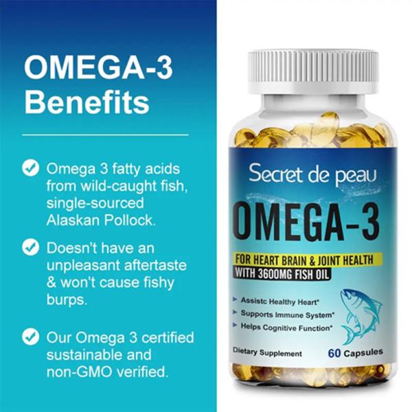 OEM/ODM Dha Triple Strength Fish Oil Omega-3 Fish Oil 1400 mg 850 mg Active Omega-3