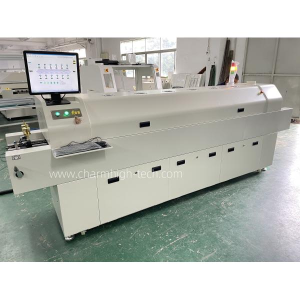 CHM-PC6635 Rail + PC Control Lead-free Reflow Oven 2200*350mm 6 temp Zones