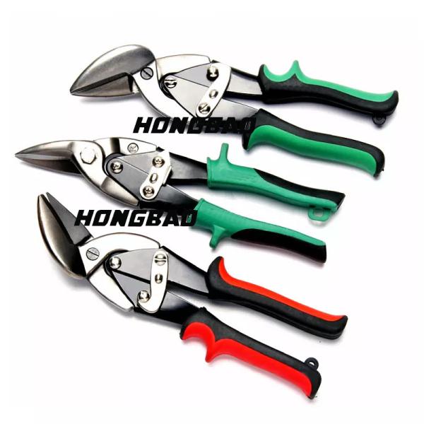 9" 10" Aviation Tin Snips Set 250mm 3-Piece Aviation Shears Shear Short Head Cutter