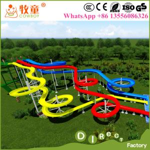 Guangdong Cowboy open closed fiberglass water park slides for sale