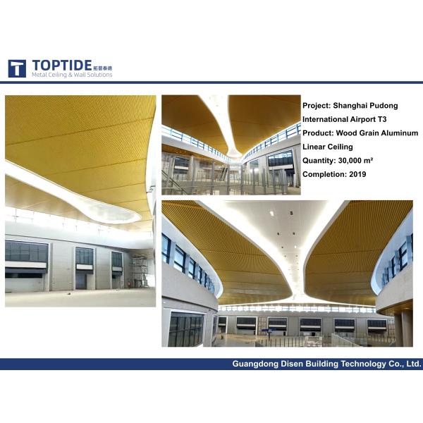 Building Linear Multi Panels Ceiling System Different Colors Widths Aluminum / Steel Strip Ceiling Panels