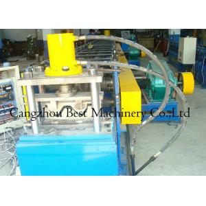 Chain Driven 2 Waves W Beam Highway Guardrail Roll Forming Machine 8-12m/Min