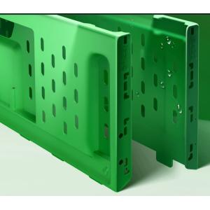 Customized Logo Green Collapsible Plastic Mesh Storage Crate for Vegetables and
