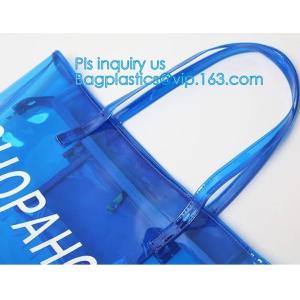 handle colorfull bag pvc zipper bag, Custom PVC Loop Handle Image Printed