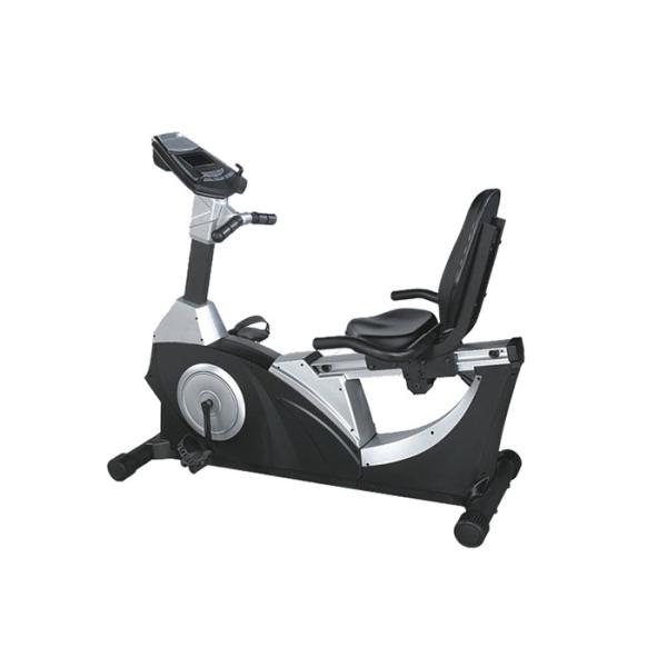 Quality Steel Frame Gym Recumbent Bike Spontaneous Electromagnetic Control System wholesale