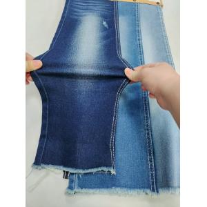 Shrink Resistant 3/1 Right Twill Dark Indigo High Stretch Denim Fabric 10oz For