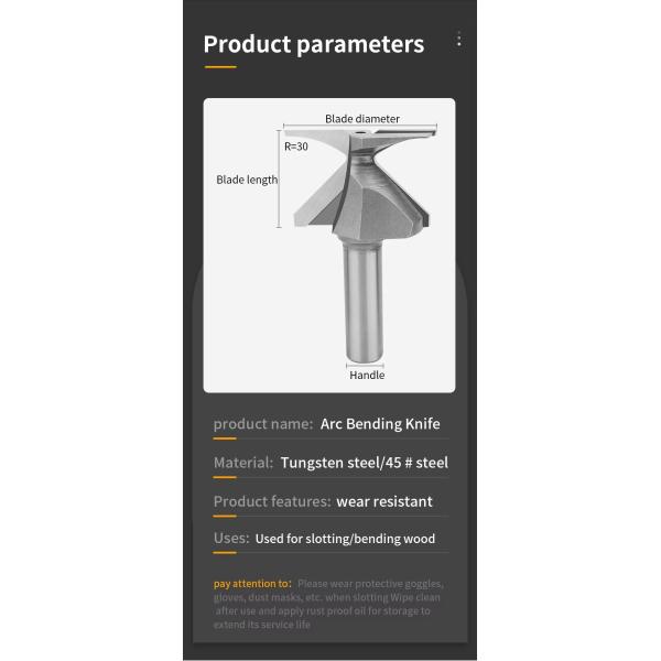 Yingba Carbide Arc Industrial Knife Bending Integrated Forming Tool for Wooden Doors and Wall Reasonable Price