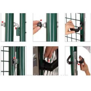 PVC Coated Welded Wire Fence Galvanised Square Mesh Fencing Green Color