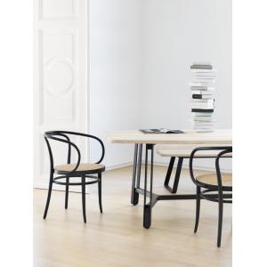 Rattan Seat Black Beech Wood Ash Wishbone Chair 54cm Width