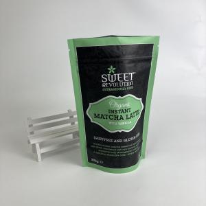 China Custom Printed Matt Finish Food Packaging Bags with Aluminum Foil Stand Up Zipper Bags for Tea Powder on sale