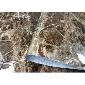 China Realistic Wall Marble Paper With Adhesive Backing Interior Roll Size 1.22M*50M on sale