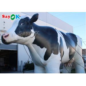 PVC Tarpaulin Lifesize Inflatable Milk Cow For Farm Decoration