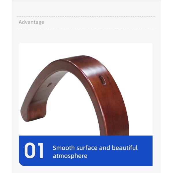 Modern Reddish Brown Solid Wooden Chair Armrest Increase Comfort And Support