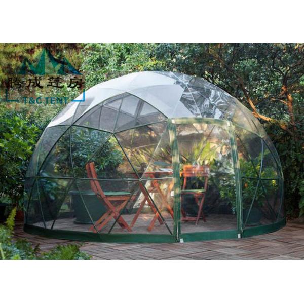 Outside Geodesic Dome Shelter Grassland And Earth Land Ground Situation
