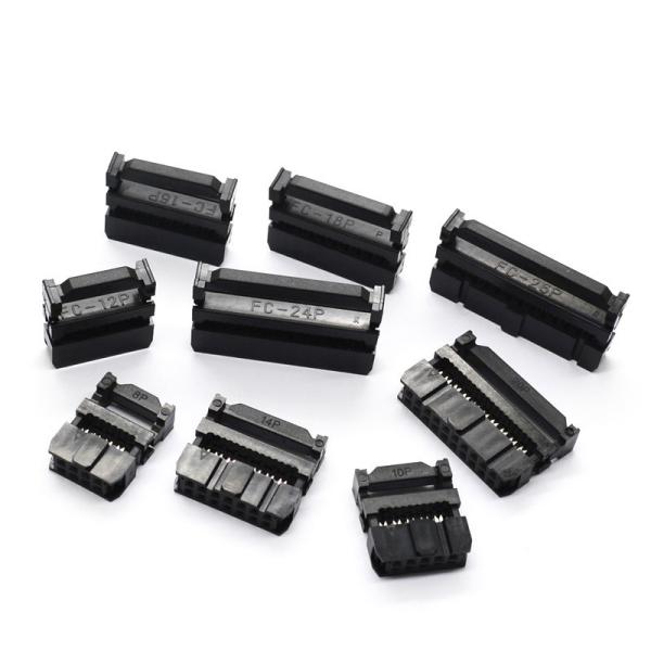 2.54mm Flat Cable IDC Female Socket Rectangular Receptacle Connector 6 - 64 Pin