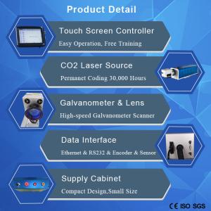 20W 30W High Resolution CO2 Laser Marking Coding Machine Printer On PET bottles