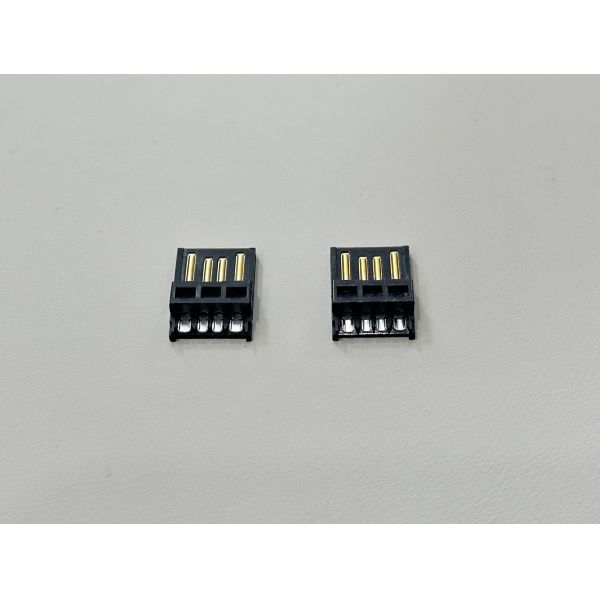 High-Precision USB 2.0 AM Connector Wire-Solder Type with Wide Solder Cup, Black Gold-Plated Terminal Connector