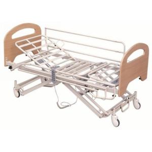 Enameled Steel Structure Nursing Home Beds With Collapsible Side Rails