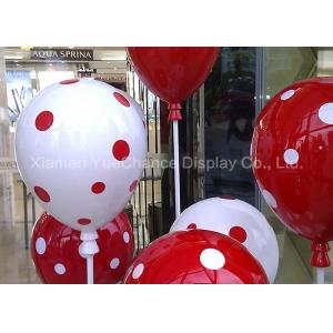 Decorative Standing Fiberglass Balloons With Spot Pattern For Shopping Center