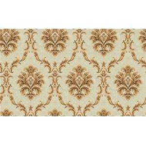 Italy Style Pvc Deep Embossed Wallpaper Waterproof With Damask Design