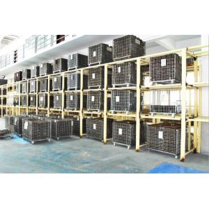 Folding Stackable Transit Equipment Steel Pallet Cages With U Shaped