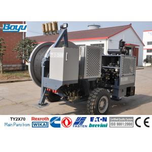 2 x 40KN Overhead Line Equipment Hydraulic Wire Cable Tension Machine Hydraulic
