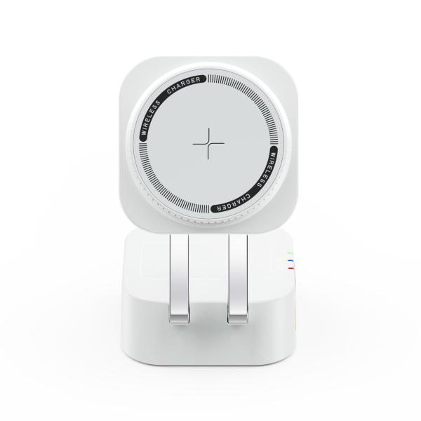 Black And White Desktop AII In One Wireless Charger ABS PC Zinc Alloy Material