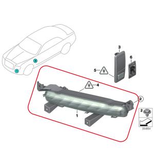 （ 5 plugs.5 Lines) For Rolls Royce Ghost & Wraith Left Turn Signal Indicator OEM