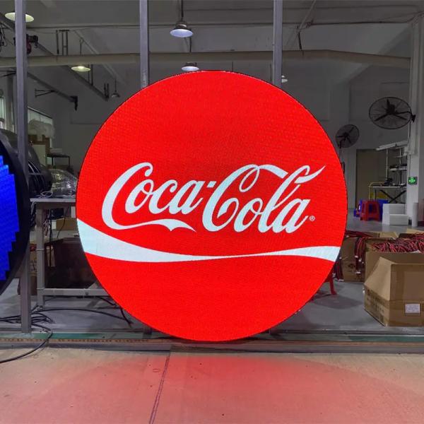 Quality Full Color P4.28 Double Sided led display Round Shape LED Logo circle Led Display Billboard wholesale