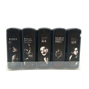 Customized Request Windproof Electronic Lighter with ABS Material and Custom