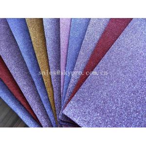 Glitter Colored Foam Sheets Black PU Embossed For Die Cut Making , Logo OEM