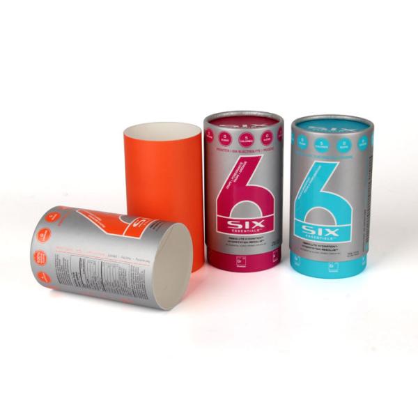Quality Rolled Edge Paper Tube Packaging Cardboard Paper Canister Aluminum Easy Open End wholesale