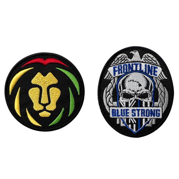 OEM Custom Backing Velcro Twill Fabric Iron On Embroided Patches For Clothing