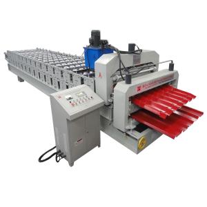 Glazed Tile Trapezoidal Double Sheet Roll Forming Machine Width 1250MM